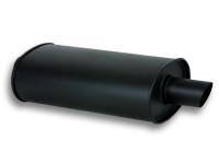 Vibrant - Vibrant Performance Street Power Flat Black Oval Muffler (3- inlet)