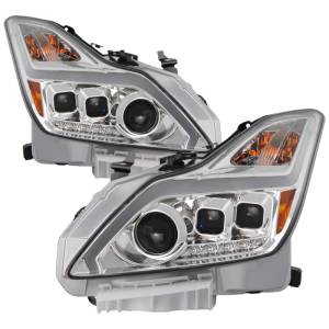 SPYDER - xTune Infiniti G37 Coupe 08-15 Projector Headlights w/ Turn Signal - Chrome PRO-JH-IG3708-2D-LB-C 9039355