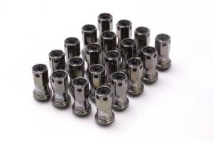 Project Kics - Project Kics 12X1.50 R40 Iconix Classical Lug Nuts w/ Black Plastic Cap - 20 - No Locks WRIF01CK