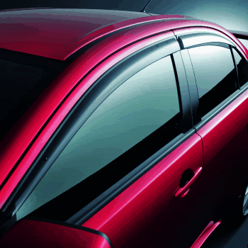 WeatherTech - 2003-2005 Mitsubishi Evolution VIII WeatherTech Front and Rear Side Window Deflectors (Light)