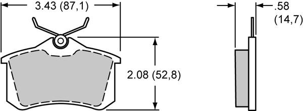 Wilwood - 1992-1995 Honda Civic Wilwood Brake Pads (Rear) - BP-20 Compound