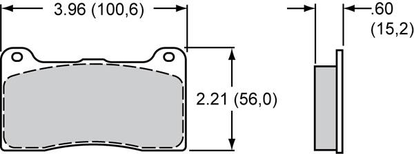 Wilwood - 2003-2007 Infiniti G35 Wilwood Brake Pads (Rear) - BP-20 Compound