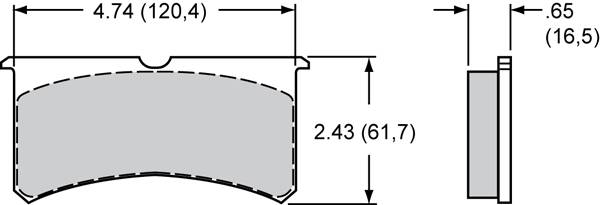 Wilwood - 2003-2005 Mitsubishi Evolution VIII Wilwood Brake Pads (Superlite 6R) - PolyMatrix E Compound