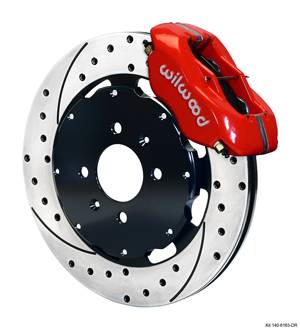 Wilwood - 2009-2014 Honda Fit Wilwood Forged Dynalite Front Big Brake Kit (Red/Drilled)