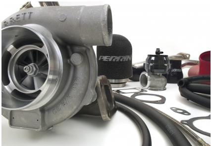 Perrin - 2002-2007 Subaru WRX and STI Perrin Rotated Turbo Kit GT3076R (.63 AR Housing) - Black