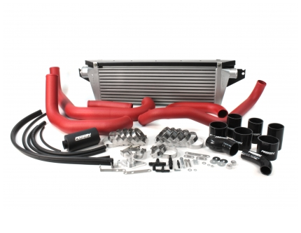 Perrin - 2008-2010 Subaru WRX Perrin Boost Tube Box ONLY - Red Tubes/Black Couplers (No Intercooler)