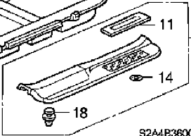 2002-2005 Honda S2000 OEM Side Garnish (Right) - Graphite Black