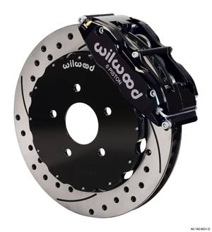 Wilwood - 2006-2011 Honda Civic Si Wilwood Superlite 6 Front Big Brake Kit (Black/Drilled)