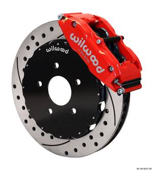 Wilwood - 2006-2011 Honda Civic Si Wilwood Superlite 6 Front Big Brake Kit (Red/Drilled)