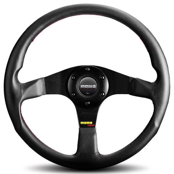 Momo - Momo Tuner Steering Wheel (320mm/Black w/Red Stitching)