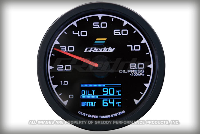 Greddy - Greddy Multi D/A Oil Pressure/Temp/Temp Dial Gauge Set - 62mm Dia.