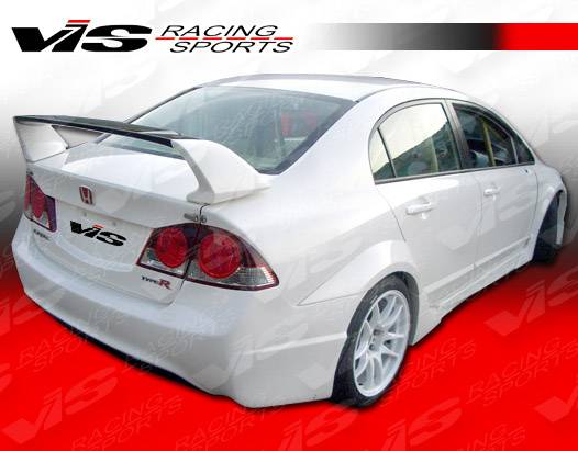 VIS - 2006-2011 Honda Civic 4dr VIS Type R Concept Fiberglass Rear Spoiler