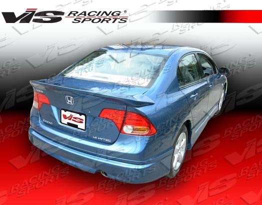 VIS - 2006-2011 Honda Civic 4dr VIS Fuzion Fiberglass Rear Spoiler