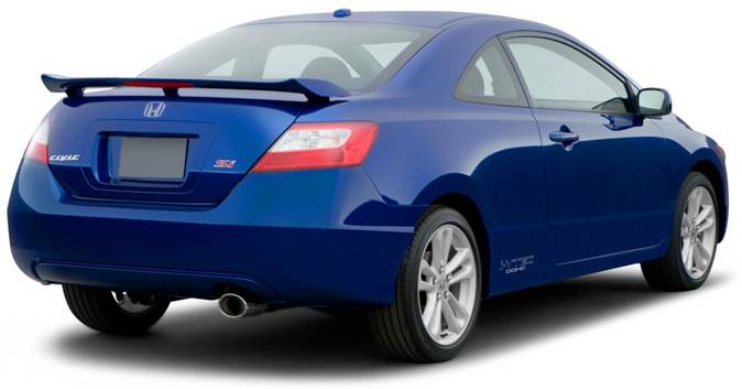 VIS - 2006-2011 Honda Civic 2dr VIS Factory Style Fiberglass Rear Spoiler