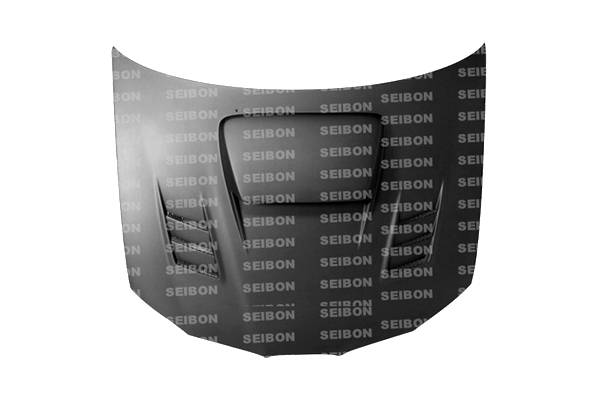 Seibon - 2006-2007 Subaru WRX and STI Seibon Dry Carbon Fiber Hood - CWII Style