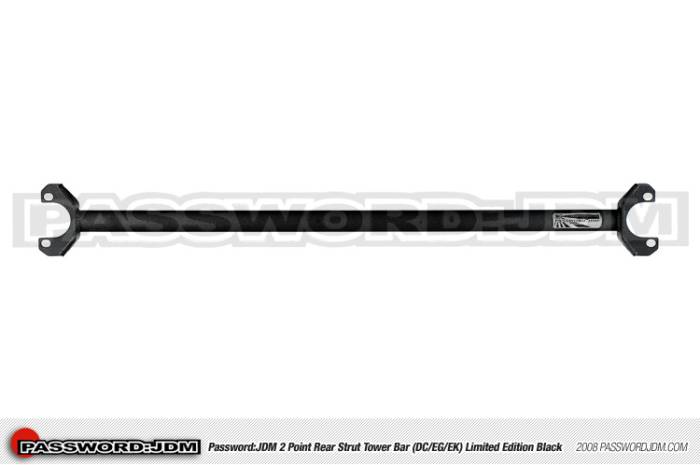 Password JDM - 1992-1995 Honda Civic Password:JDM 2 Point Rear Strut Tower Bar (Black Edition)