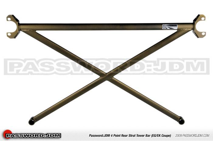 Password JDM - 1996-2000 Honda Civic 2/4dr Password:JDM 4 Point Rear Strut Tower Bar (Bronze)