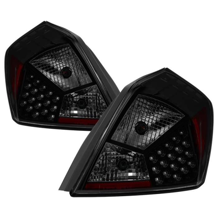 SPYDER - xTune Nissan Altima 07-12 Sedan LED Tail Lights - Black Smoked ALT-JH-NA07-4D-LED-BSM 9039508