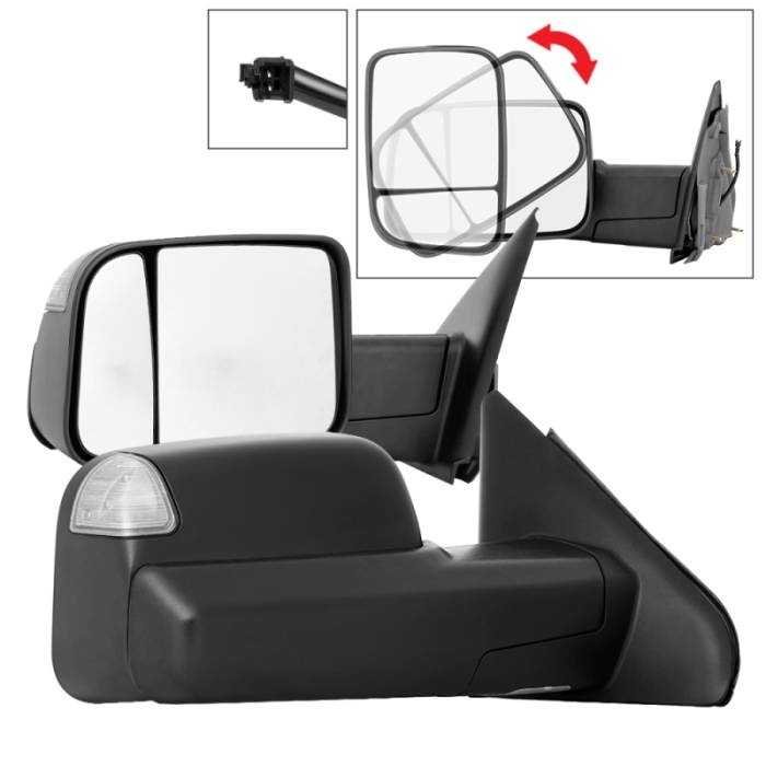 SPYDER - xTune Dodge Ram 02-09 G2 Manual Extendable / Manual Heated Mirror - MIR-DRAM02S-G2-MA-SET 9939860