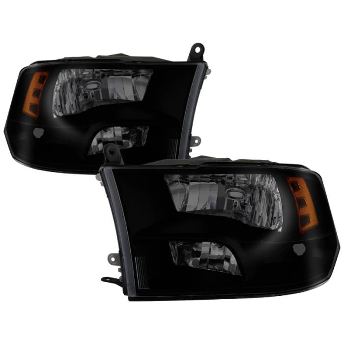 SPYDER - xTune Dodge Ram 1500 09-17 (Non-LED) OEM Style Headlights - Black Smoked HD-JH-DR09-QU-BSM 9040207