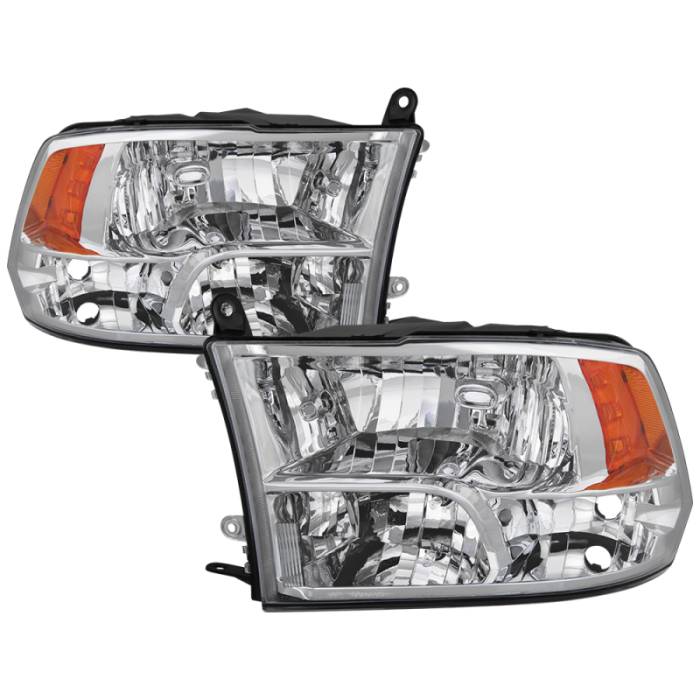 SPYDER - xTune Dodge Ram 1500 09-17 (Non-LED) OEM Style Headlights - OEM Chrome HD-JH-DR09-QU-C 9040184