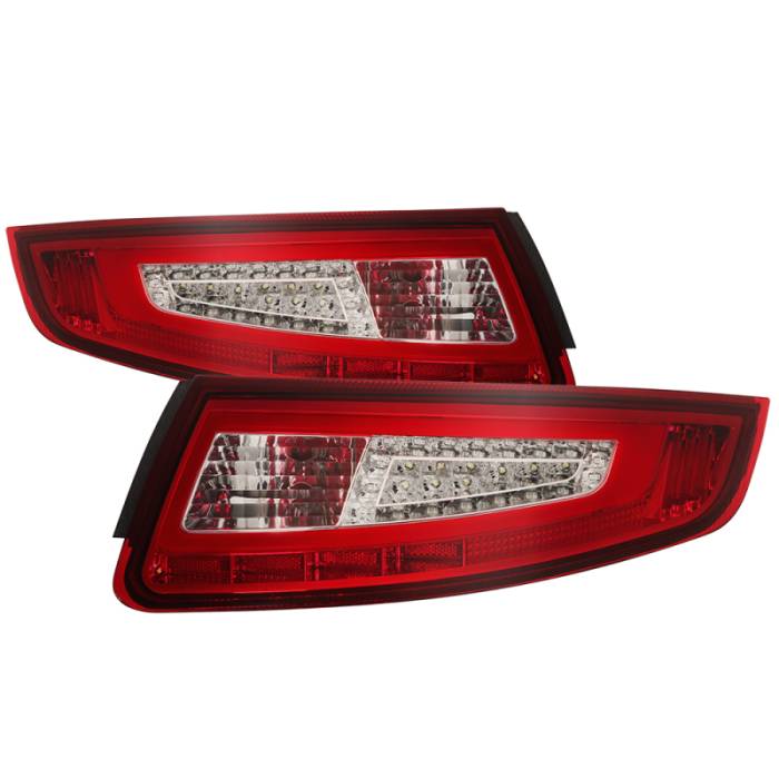 SPYDER - xTune Porsche 911 997 05-08 Light Bar LED Tail Lights - Red Clear ALT-ON-P99705V2-LBLED-RC 9038631