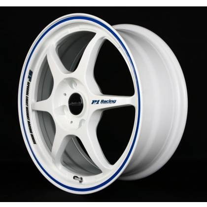 Buddy Club - Buddy Club P1 Racing SF Challenge Wheels 17X7.0 4X100 ET42 White/Blue (Set Of 4)