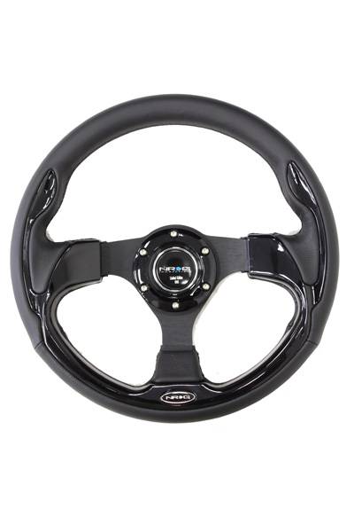 NRG Innovations - NRG Innovations Pilota Series 320mm Sport Leather Steering Wheel with Black Inserts