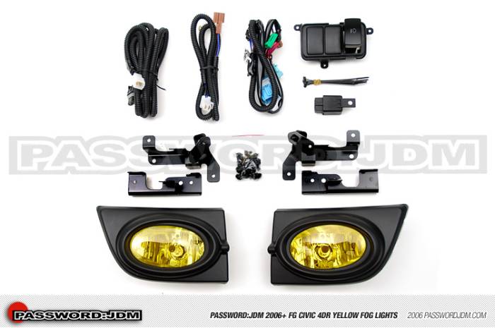 Password JDM - 2006-2011 Honda Civic Sedan Password:JDM Fog Lights (Yellow)