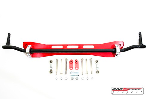 GodSpeed Project - 1992-1995 Honda Civic GodSpeed Rear Sway Bar & Subframe Brace Kit - Red