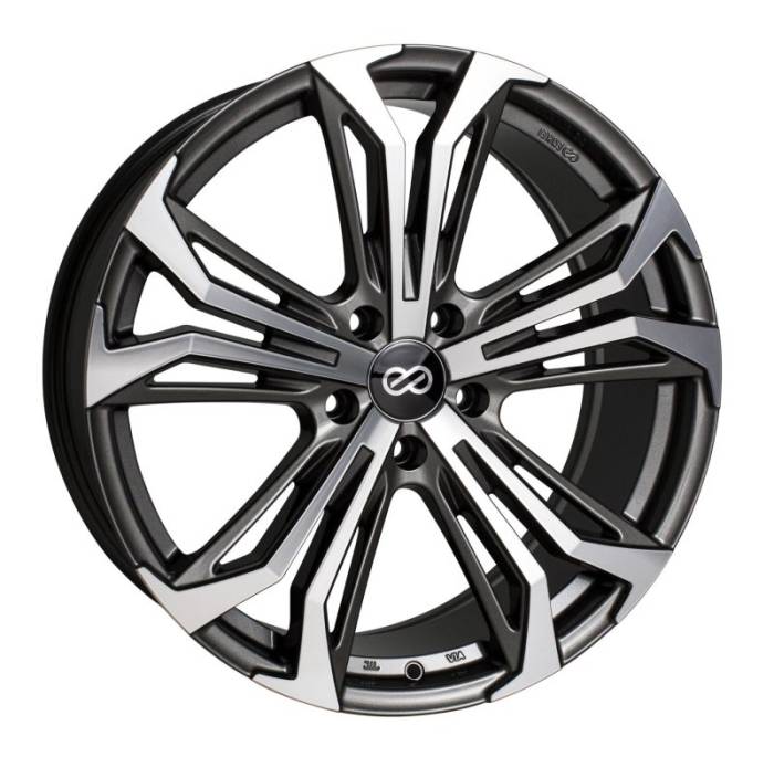 Enkei - Enkei Vortex 5 Wheel 18x8 38mm Offset 5x114.3mm Bore- Anthracite Machined 510-880-6538AM