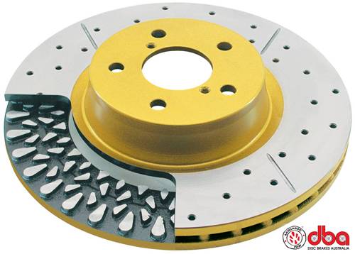 Disc Brakes Australia - 1991-1996 Acura NSX DBA Street Series Drilled - Slotted Front Rotors