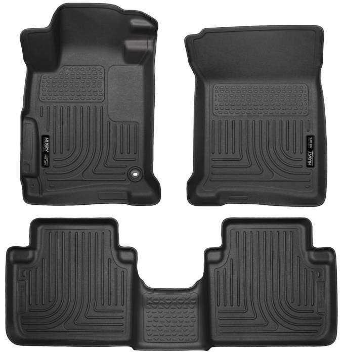 Husky Liners - 2013-2015 Honda Accord Sedan Husky Liners WeatherBeater Front and Rear Floor Liners - Black