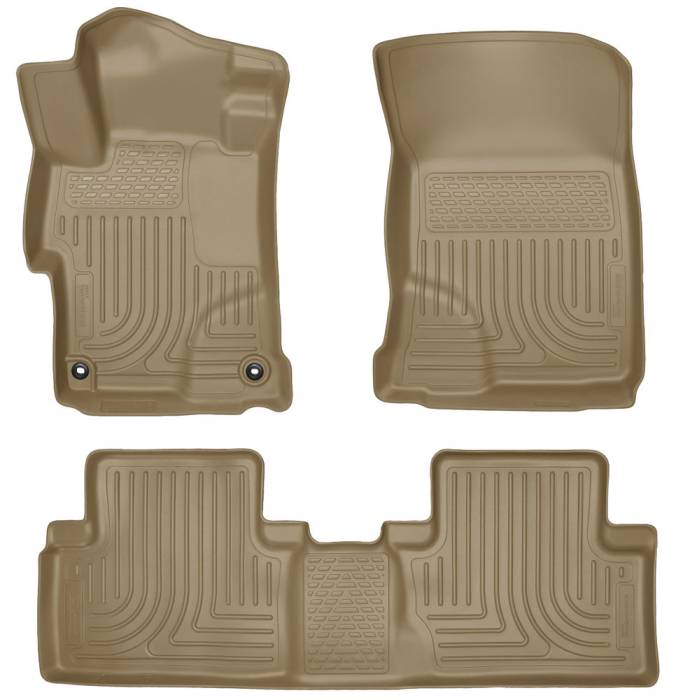 Husky Liners - 2014-2015 Honda Civic Si Sedan Husky Liners WeatherBeater Front and Rear Floor Liners - Tan