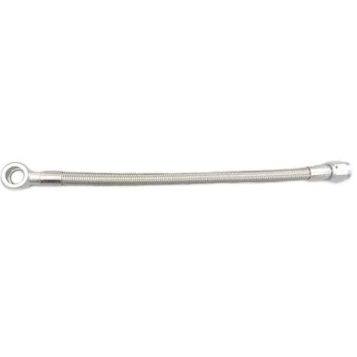 ATP - ATP 24in L -6 AN Steel Braided Hose (14mm Banjo & Straight Ends) (For Oil/Coolant) ATP-FTG-197