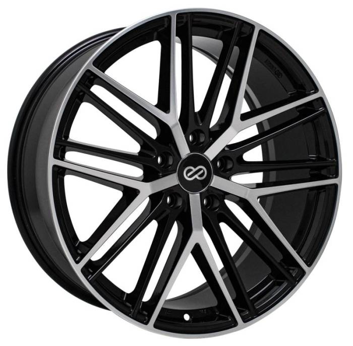 Enkei - Enkei Phantom 18x8.0 5x112 45mm Offset 72.6mm Bore Black Machined Wheel 518-880-4445BKM