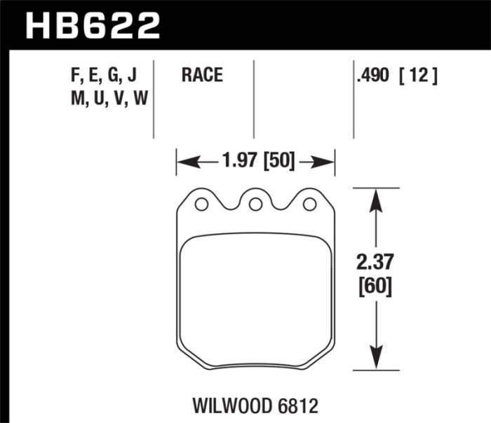 Hawk Performance - Blue 9013 HB622E.550