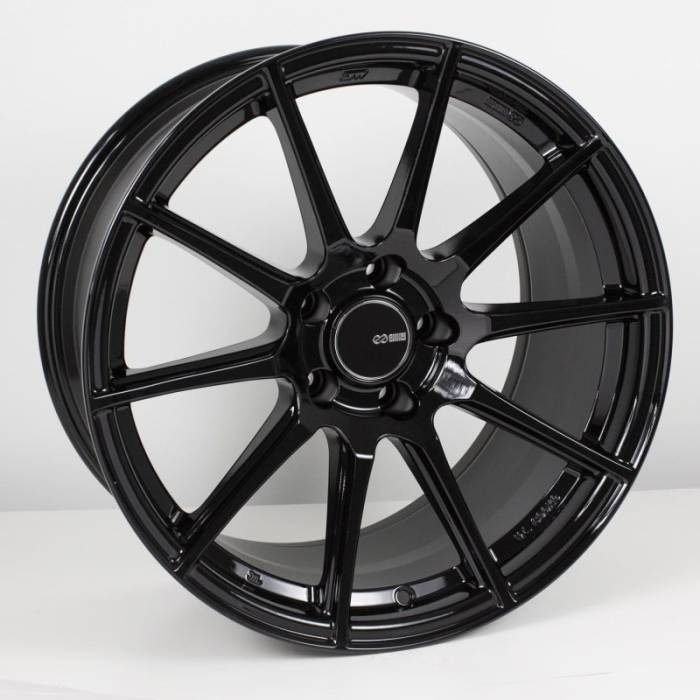 Enkei - Enkei TS10 18x10.5 5x114.3 25mm Offset 72.6mm Bore Black Wheel 499-8105-6525BK