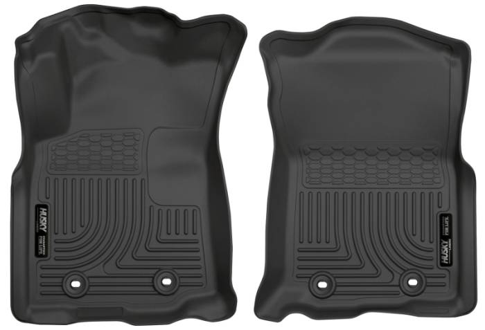 Husky Liners - Husky Liners 2018 Toyota Tacoma Double Cab w/ Standard Trans WeatherBeater Black Front Floor Liners 13981