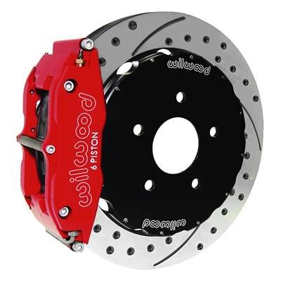 Wilwood - 2000-2009 Honda S2000 Wilwood Superlite 6R Front Big Brake Kit (Red/Drilled)