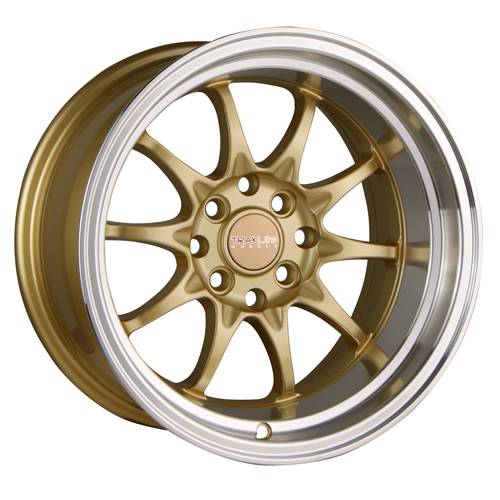 Tracklite - Traklite Holeshot 15X9 4X100/114 ET0 Champion Gold/Polished Lip