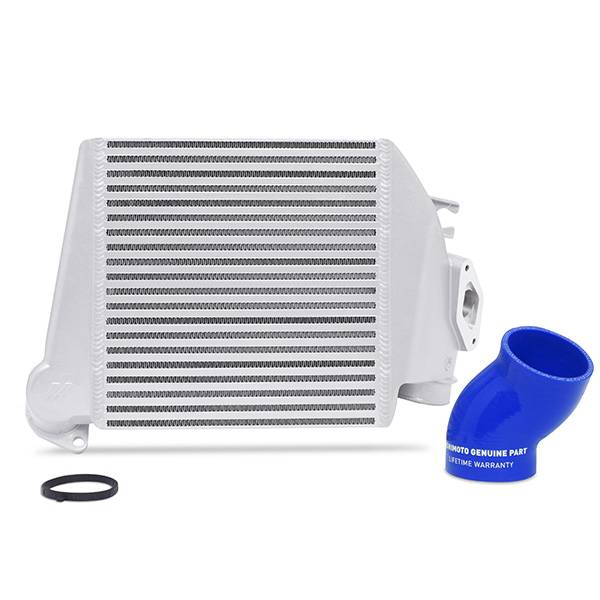 Mishimoto - 2009-2014 Subaru Forester XT Mishimoto Top-Mount Intercooler - Silver/Blue Hose