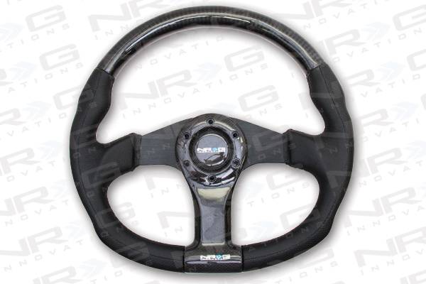 NRG Innovations - NRG Innovations 350mm Carbon Fiber Steering Wheel - Black Stitching