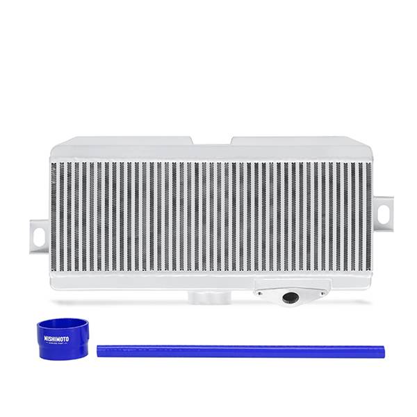 Mishimoto - 2015+ Subaru STI Mishimoto Top-Mount Intercooler - Silver Cooler/Blue Hoses