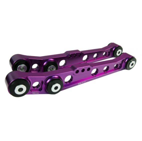 Blox - 1990-2001 Acura Integra Blox Racing Lower Control Arms, Rear Lower, w/ Spherical Bearings, Purple