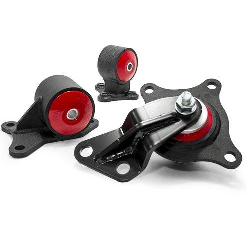 Innovative Mounts - 2001-2005 Honda Civic Innovative Replacement Mount Kit, Steel (D-Series/Auto/Manual) - 60A RED (Black)