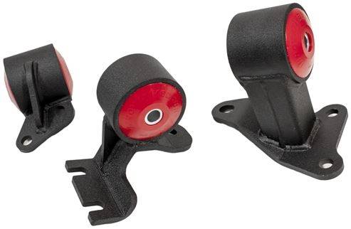 Innovative Mounts - 1988-1991 Honda Civic and CRX Innovative Steel Replacement/Conversion Mount Kit (B-Series/Cable) - 60A RED, Bushing