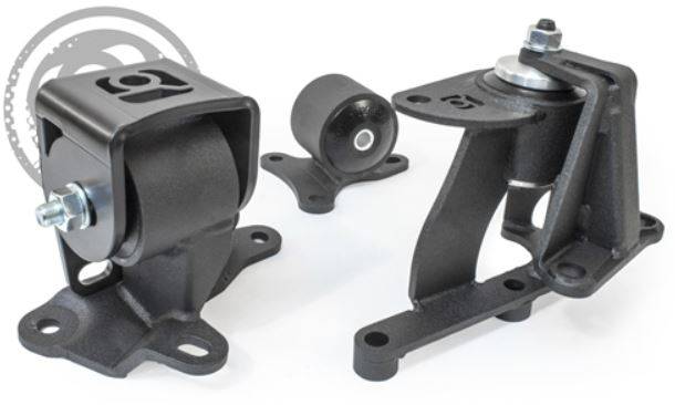 Innovative Mounts - 1988-1991 Honda Prelude Innovative Conversion Engine Mount Kit, Steel, black, 85A GRY, Bushing