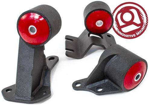 Innovative Mounts - 1992-1993 Acura Integra (non GS-R) Innovative Steel Conversion Engine Mount Kit (B18A1/Auto 2 Manual/Cable) - 60A RED