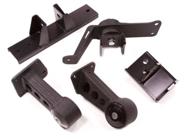 Innovative Mounts - 2000-2009 Honda S2000 Innovative Conversion Mount Kit, Steel (K20/Manual/Adapter Plate) - 75A BLK (Black)